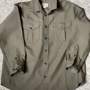 Filson long sleeve wool shirt dark green XXL
